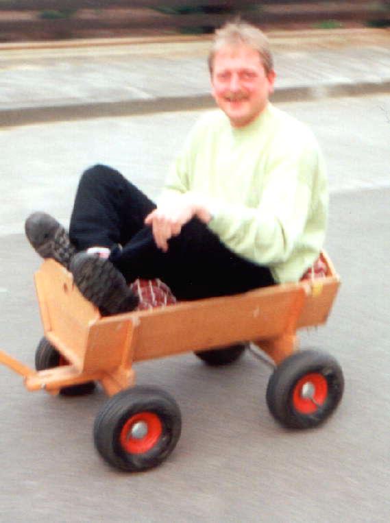 Kai Hawaii auf dem Weg zum Fegeeinsatz