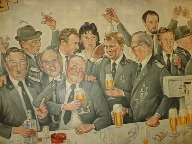 Wandbild im Sthrener Schtzenhaus